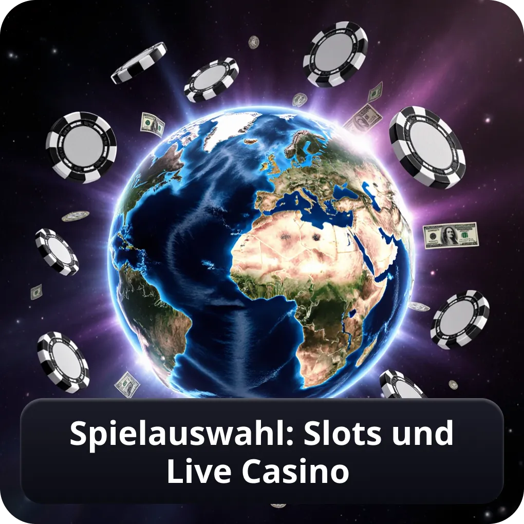 Spielauswahl: Slots und Live Casino
